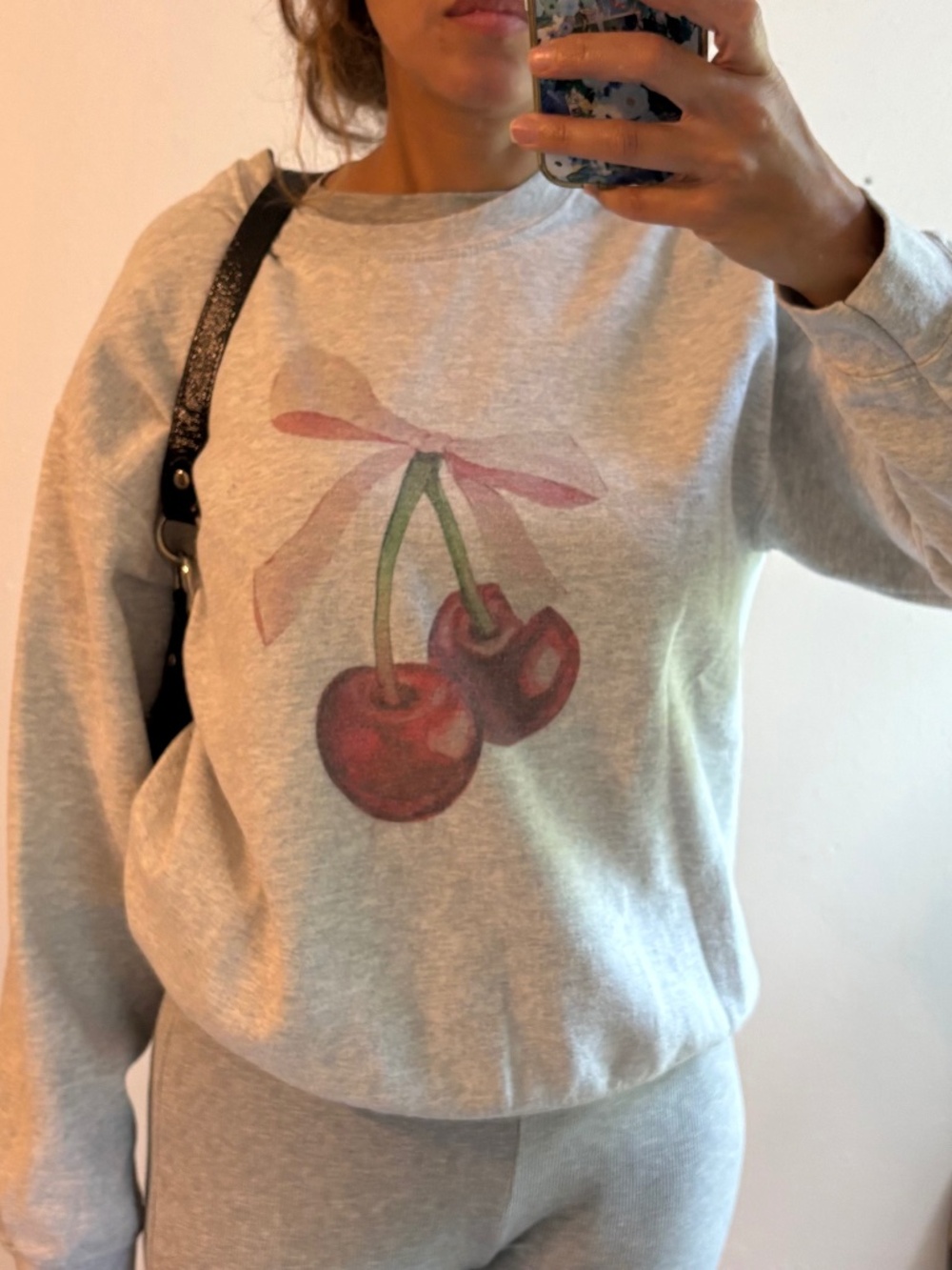 Cherry crewneck sweater